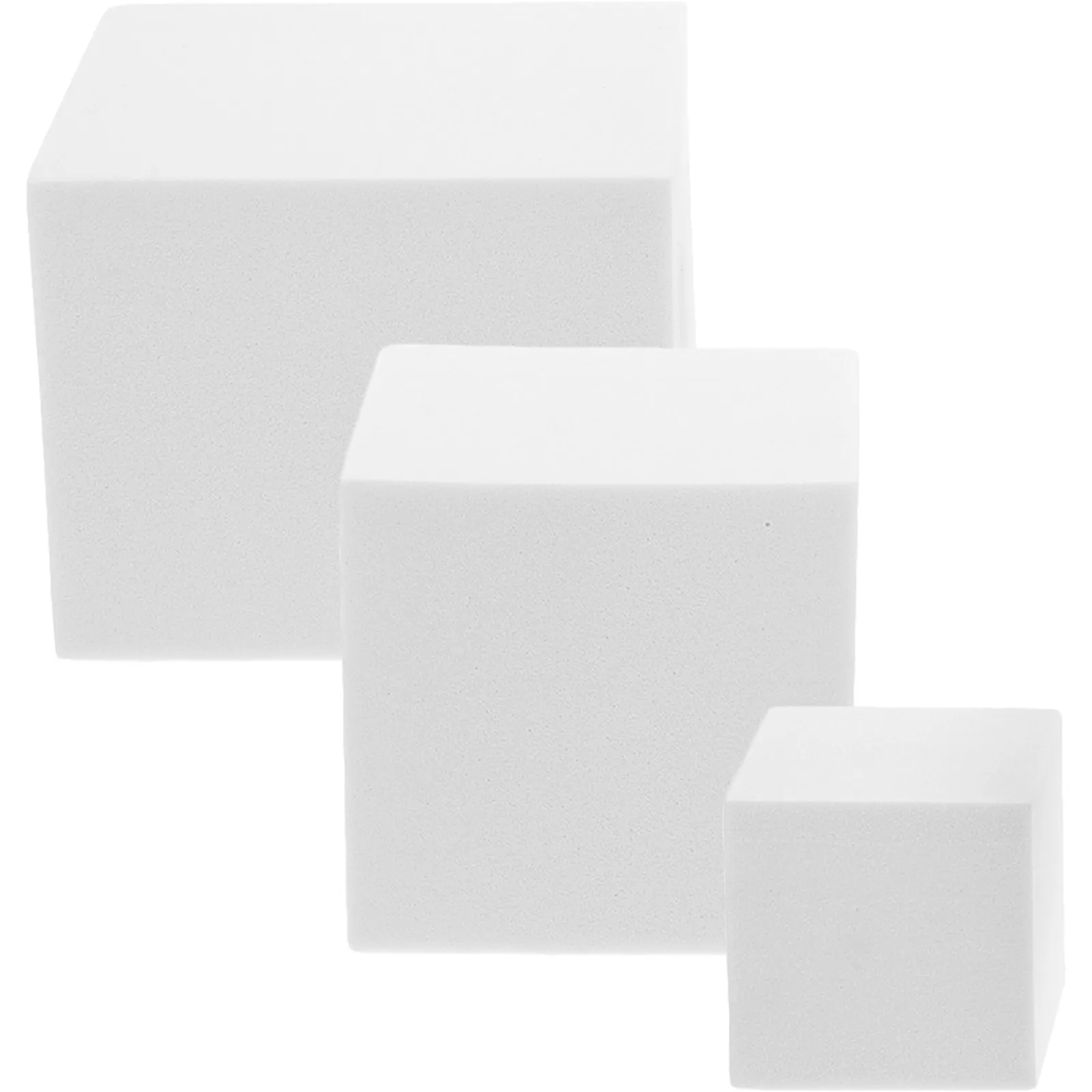 

Набор из 3 белых прочных пенопластовых кубов для фотосъемки, геометрические модели, реквизит для фотосессий, аксессуары для демонстрации, реквизит для фотографии