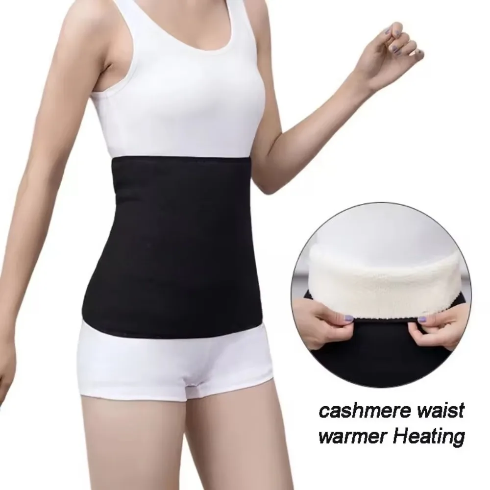 

Men Women Waist Warmer Plush Thermal Lumbar Cashmere Support Belt Keep Warm Abdominal Protector Stomach Wrap Band for Winter