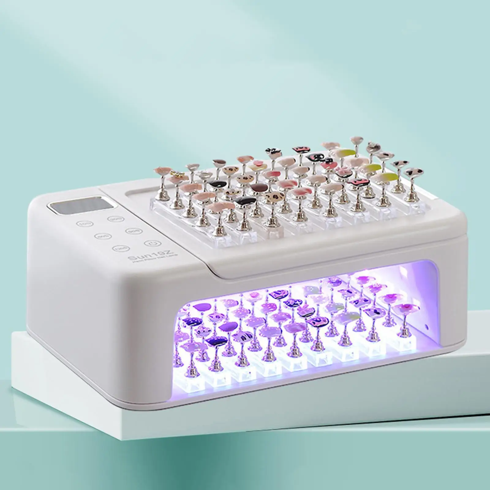 เครื่องอบเล็บแบบมืออาชีพ หลอดไฟ LED สำหรับอบเล็บ พร้อมหลอด LED 63 ดวง อุปกรณ์ทำเล็บ ไฟอบเล็บ แห้งเร็ว สำหรับใช้ในบ้าน DIY