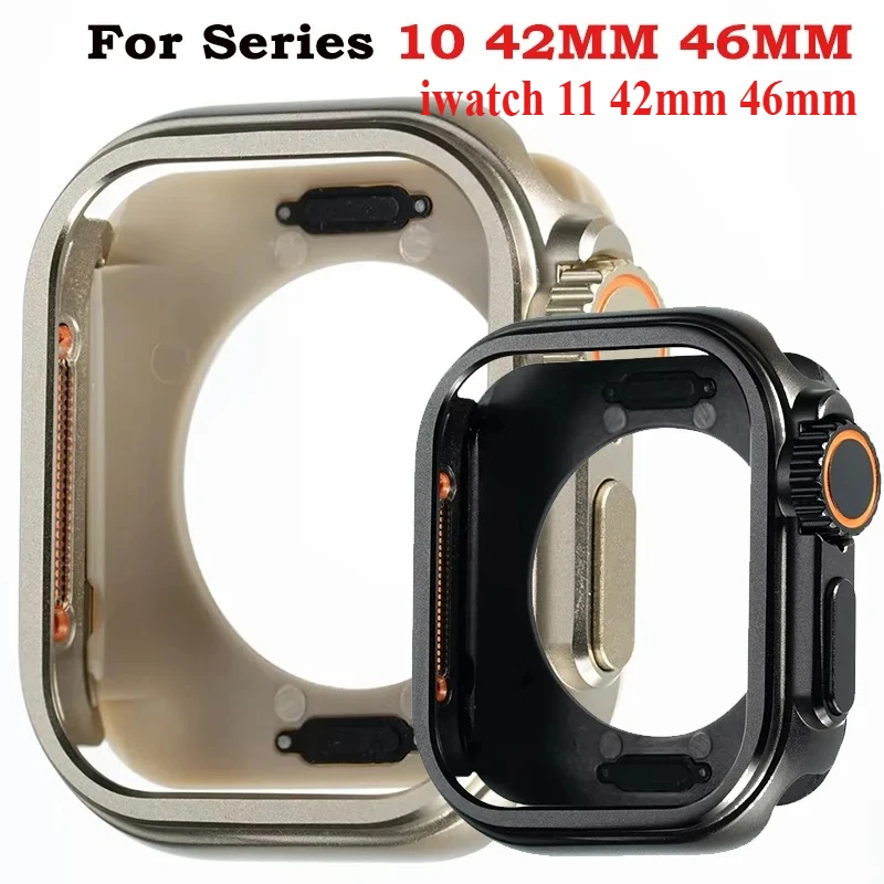 

Металлический корпус для Apple Watch Series 11 46 мм 42 мм Upgrade Ultra 2 49 мм Жесткий защитный чехол из цинкового сплава для Iwatch Series 10 42/46