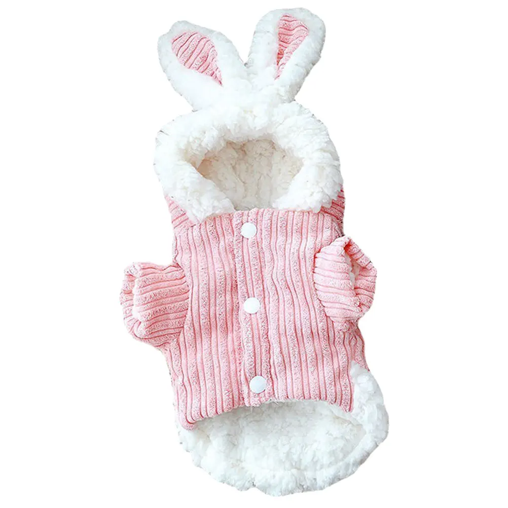 

Windproof Thickened Dog Clothes Pet Puppy Hoodie Corduroy Warm Coat Rabbit Clothing