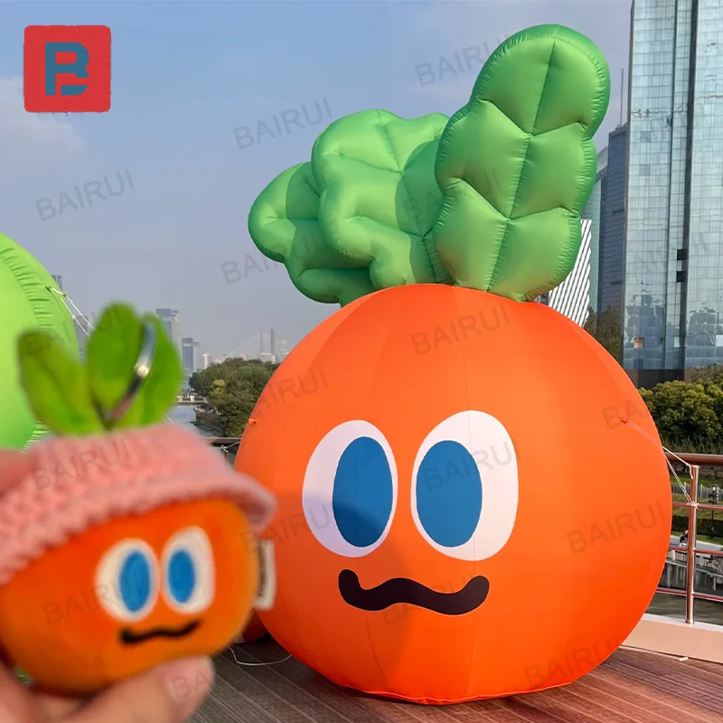 

Factory customize inflatable carrot cute cartoon carrots fruit vegetable shop promotion advertising
