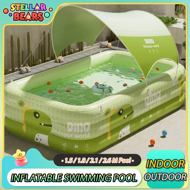 

1.5/1.8/2.1/2.6M Inflatable Swimming Pool Removable Indoor Outdoor Large Family Adult Baby Inflatable Pool Party Swimming Pools