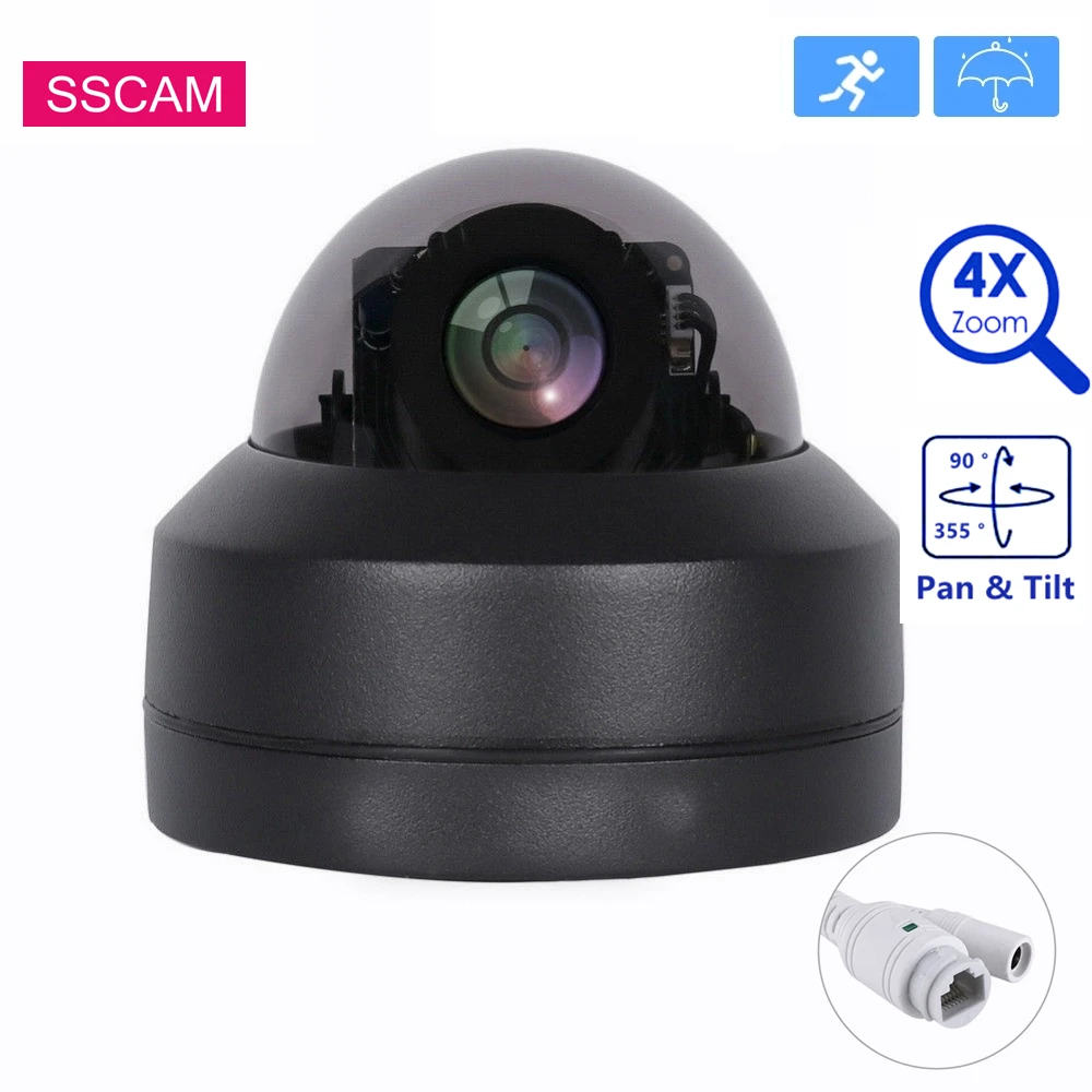 

5MP Starlight PTZ IP Speed Dome Security Camera Pan Tilt Motorized 4x Zoom Colored Night Vision Video Surveillance IP POE Camera