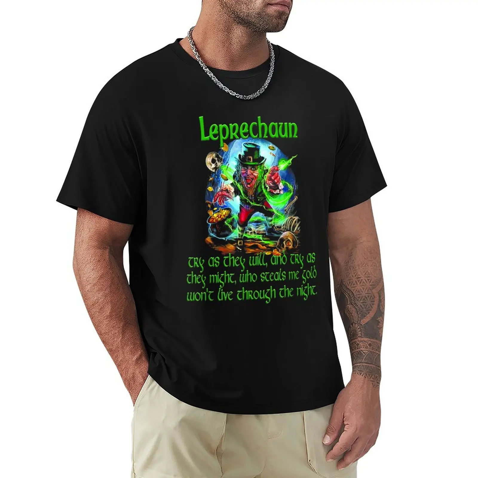 

Leprechaun Horror Movie St. Patrick's Day T-Shirt Plus Size Everyday Tee Shirt