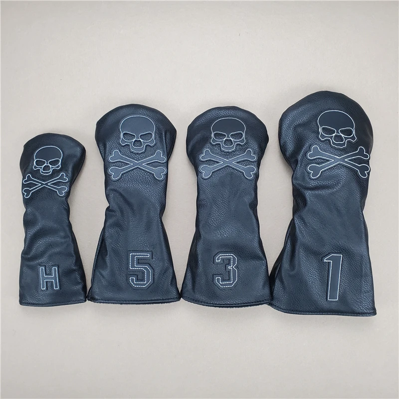 

Skull Design Golf Club Driver Fairway Woods Hybrid Ut Putter And iron Headcover Sport Golf Club head Protect Cover