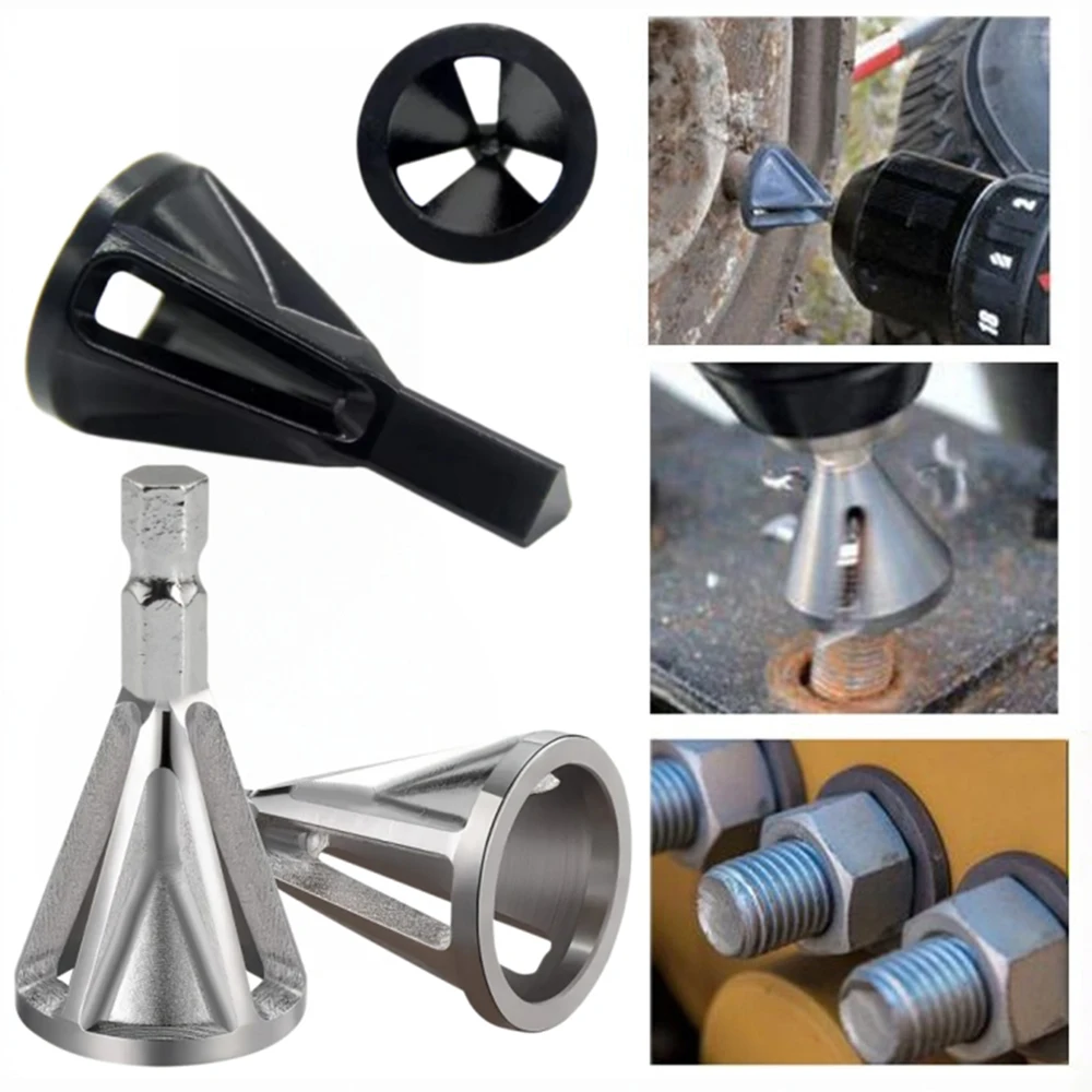 Triangle/Hex Shank Chamfering Tool, Metal Deburring External Chamfering Tool, Grinding Angle Trimming, Suitable For Various C