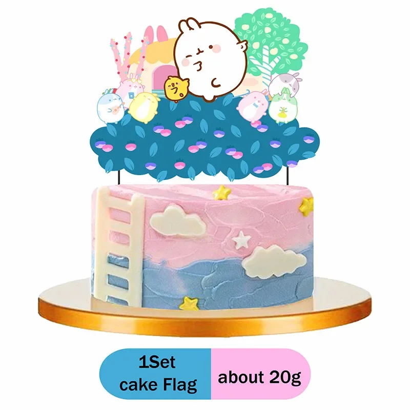 Molang Kombinations-Partydekoration für Geburtstagsfeiern, Einweg-Set für Themenfeiern im Innen- und Außenbereich, Niedlicher Hase – Detail 34