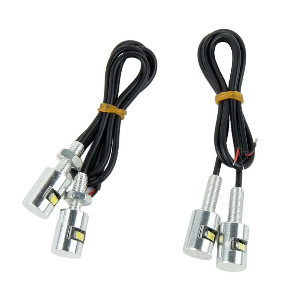 4pcs Motorcycle LED License Plate Bolt Light DC12V 0.24W 5630 17*12*12mm Front Screw Bolt Bulbs Lamps Light Car Accessories