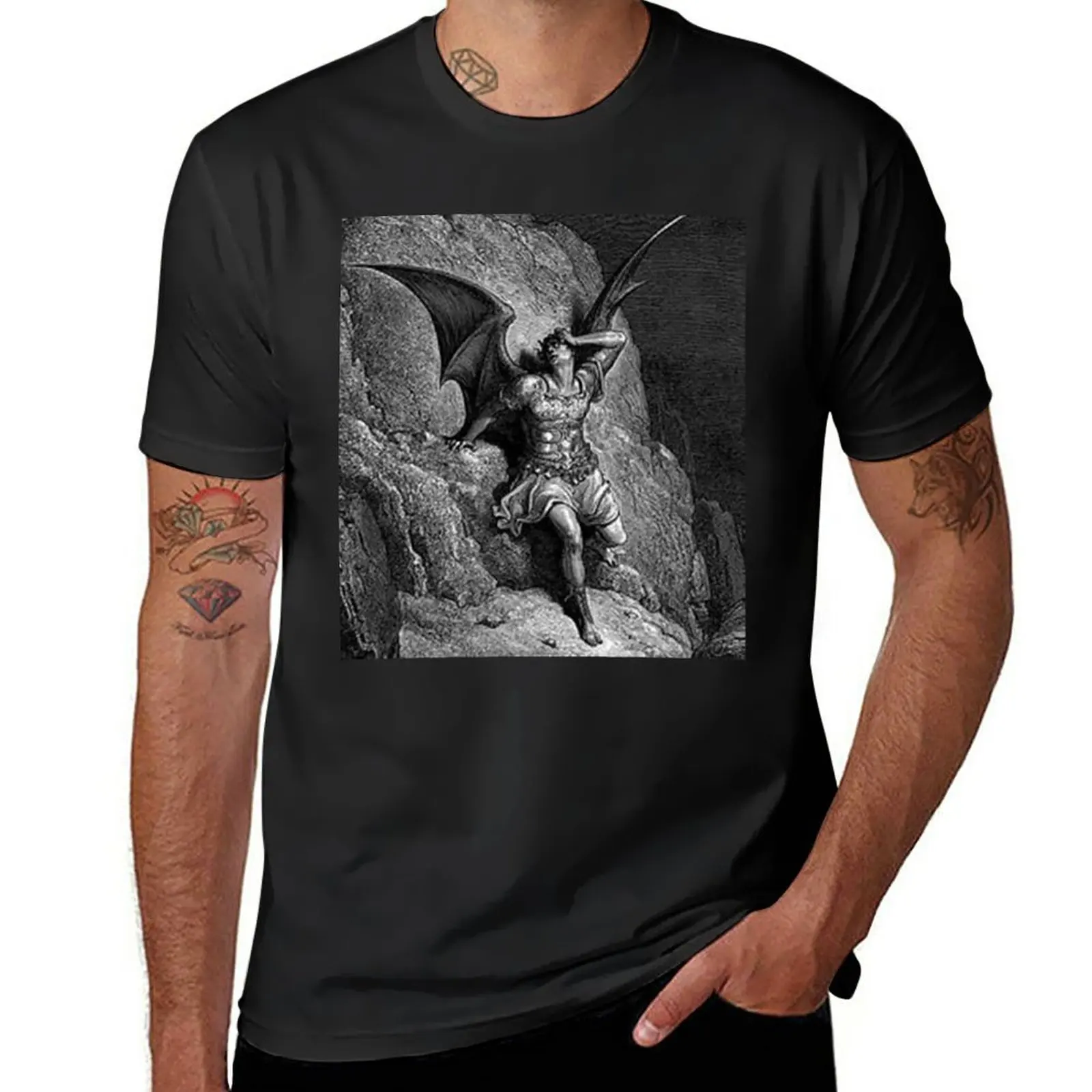 

Gustave Dore - Paradise Lost Satan Profile T-Shirt T-shirt short plain t-shirt workout shirts for men