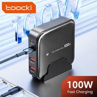 Toocki GaN 100W Desktop Charger Type C Fast Charging QC4.0 PD3.0 USB C Charger For Macbook iPhone 14 13 Samsung Xiaomi Laptop