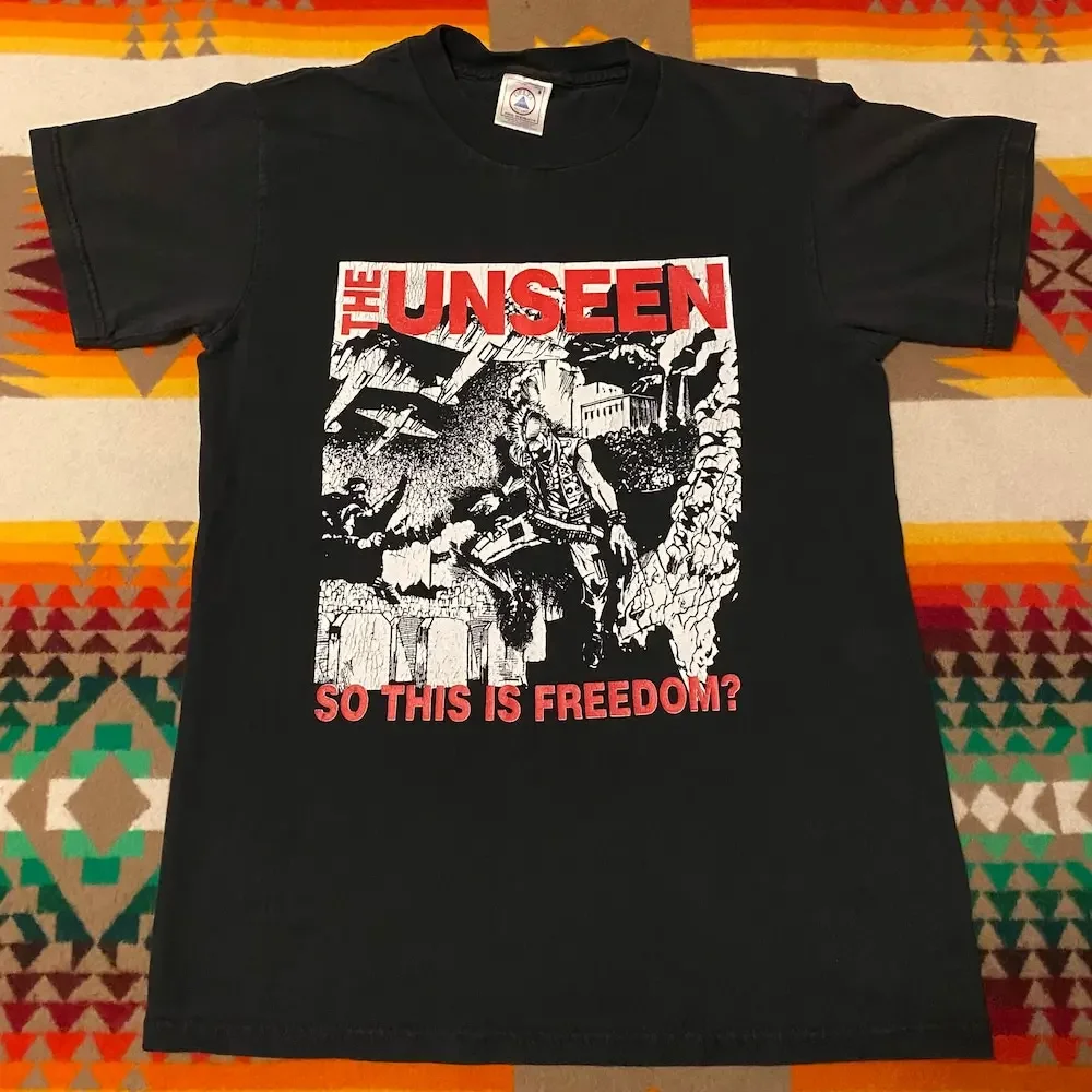 The Unseen So This Is Freedom T Shirt Sz S Defiance Casualties Punk Rock