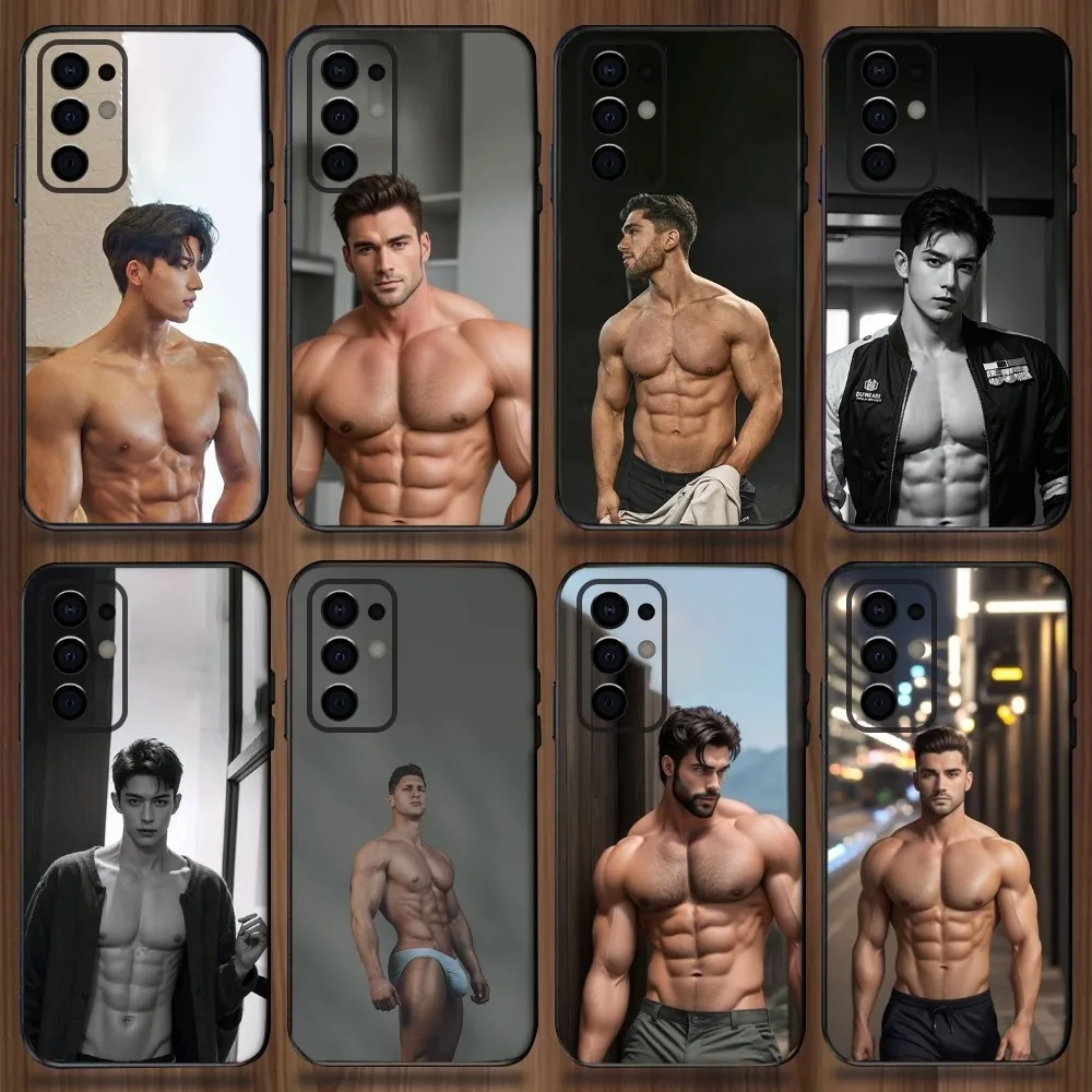 Sexy muscular man Phone Case For Samsung Galaxy A13,A21s,A22,A31,A32,A52,A53,A71,A80,A91 Soft Black Cover