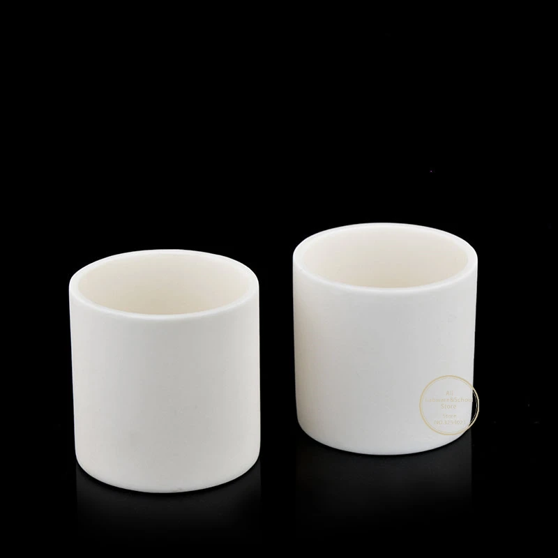 1pcs Lab 5ml to 1000ml cylindrical Corundum crucible 99% alumina Ash crucible High temperature resistance 1600 degrees