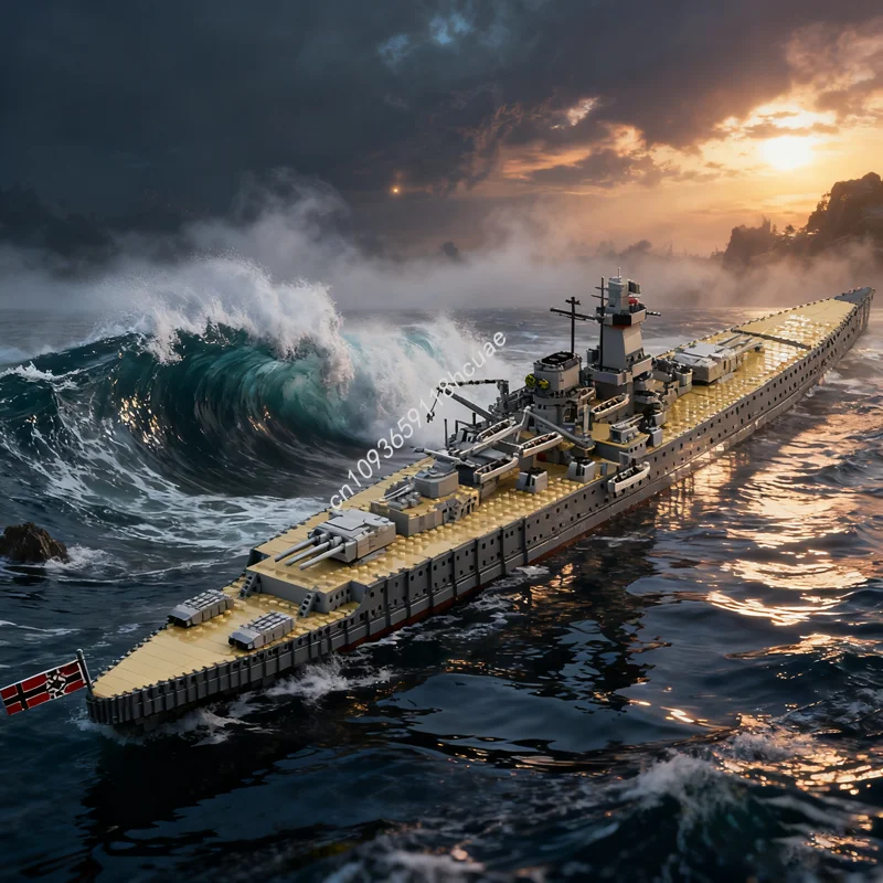 16556 قطعة MOC الأدميرال غراف Spee Boated نموذج اللبنات العمارة لتقوم بها بنفسك فكرة إبداعية هدايا عيد الميلاد ألعاب مكعبات عيد الميلاد #1