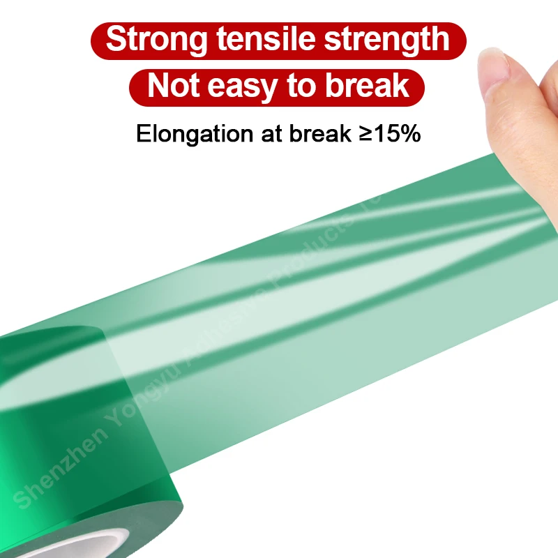 Fita De Filme PET Verde, Alta Temperatura, Resistente Ao Calor, PCB Solda, SMT Chapeamento Escudo, Proteção De Isolamento, Rolo De 33M, Largura De 5-100mm