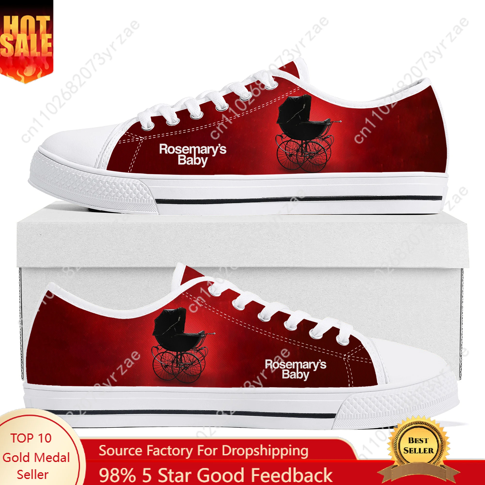 

Rosemary's Baby Low Top High Quality Sneakers Men Women Teenager Canvas Sneaker Casual Shoes Fashion Patterns Custom Made Shoes
