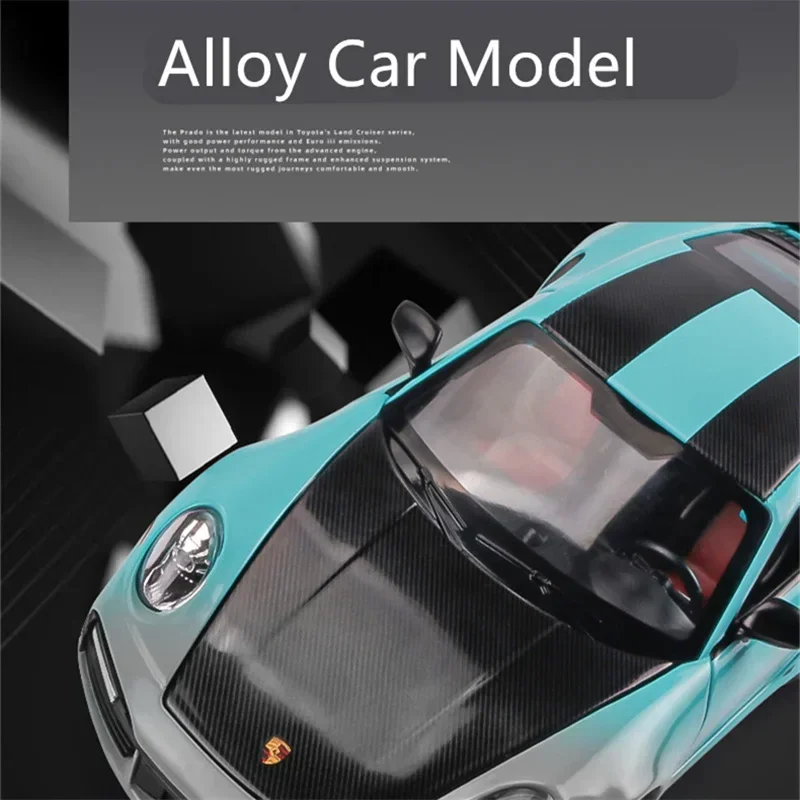

1:24 Car Model Diecasts 911 TARGA TURBO S Alloy Racing Simulation Metal Toy Car Model Sound Light Collection Gift