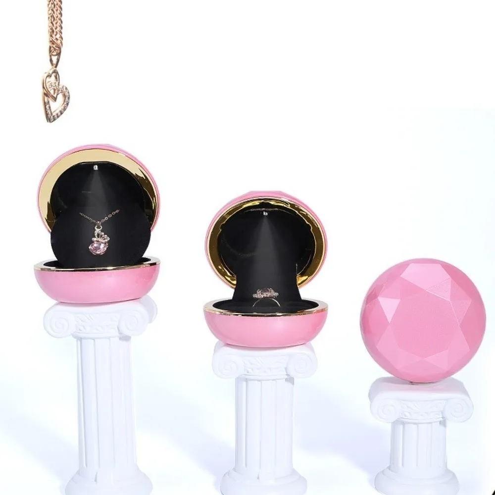 

Luxury LED Ring Display Box Decoration Romantic Proposal Engagement Boxes Storage Mini Couple Rings Holder Valentine's Day