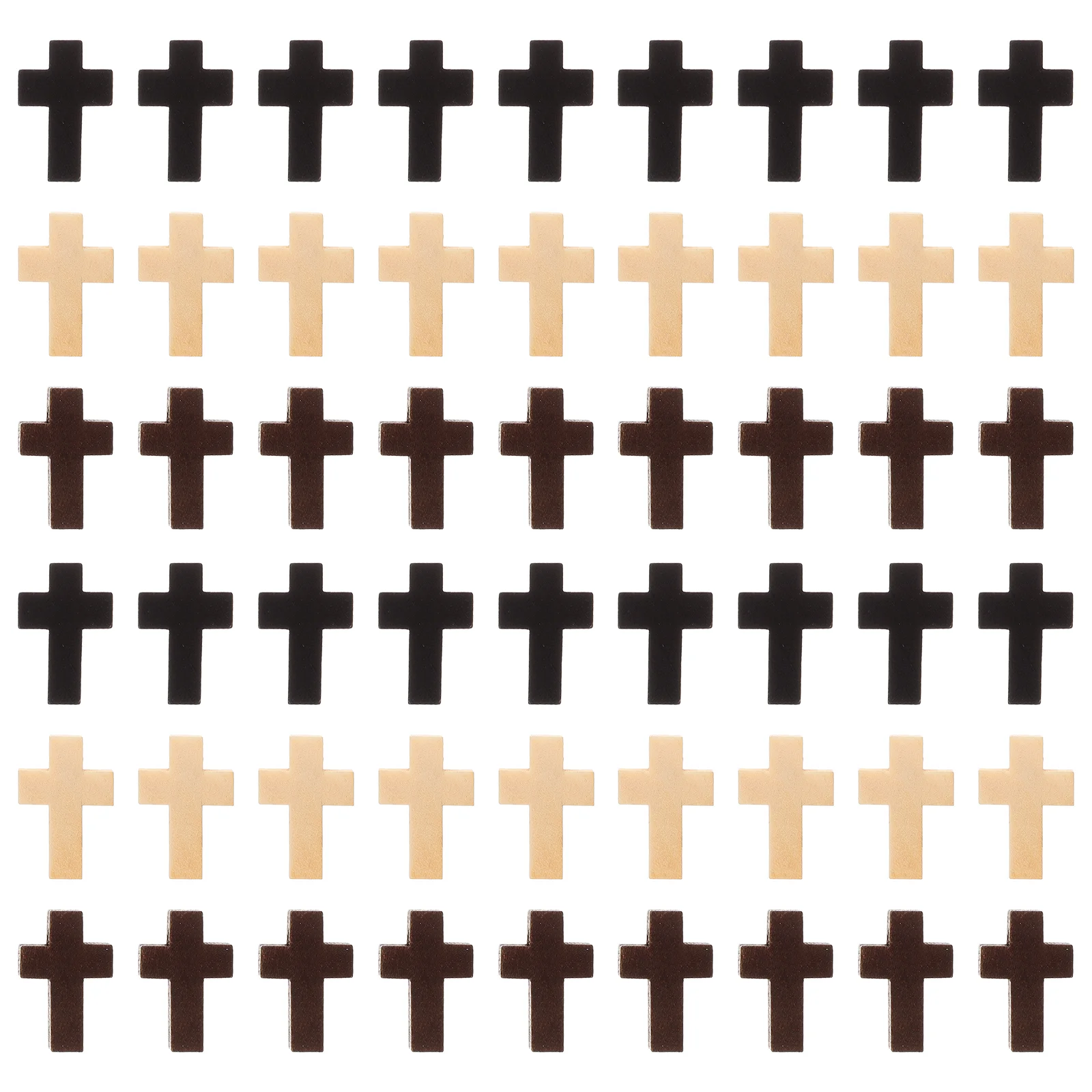 

60Pcs Cross Charms Jewelry Pendants Wooden Cross Jewelry Charms Small Wood Cross Hanging Decors wooden crosses for crafts