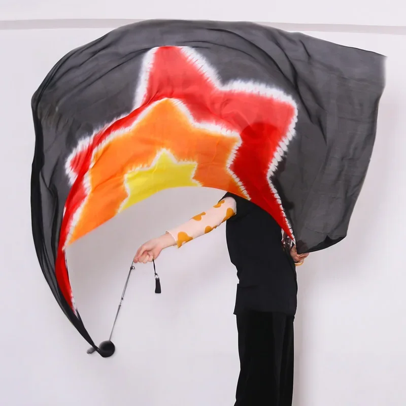 Véu de seda para dança do ventre, 250x114cm, bola de corrente poi, véu de dança do ventre feminino, adereço de palco, bola lançada, profissional personalizado