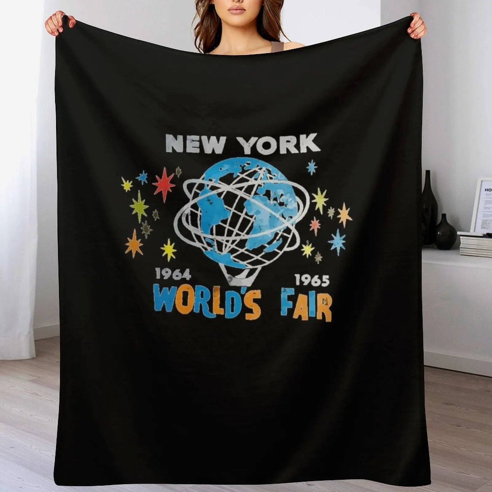 New-York-World's-Fair-1964-1965-T-shirt Throw Blanket