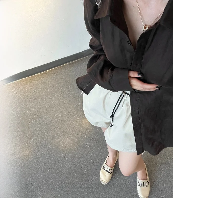 

Многофункциональные повседневные брюки Momenthome для активного отдыха и спорта с высокой талией и широкими штанинами, лето 2023