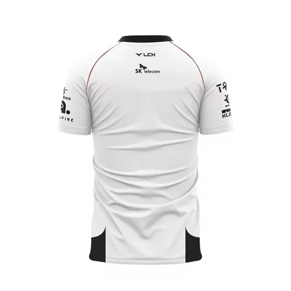 2024 League of Legends S14 Global Finals SKT T1 Team Uniform T-shirt Faker Same Style Clothes LOL Games Faker  Jersey T-shirt