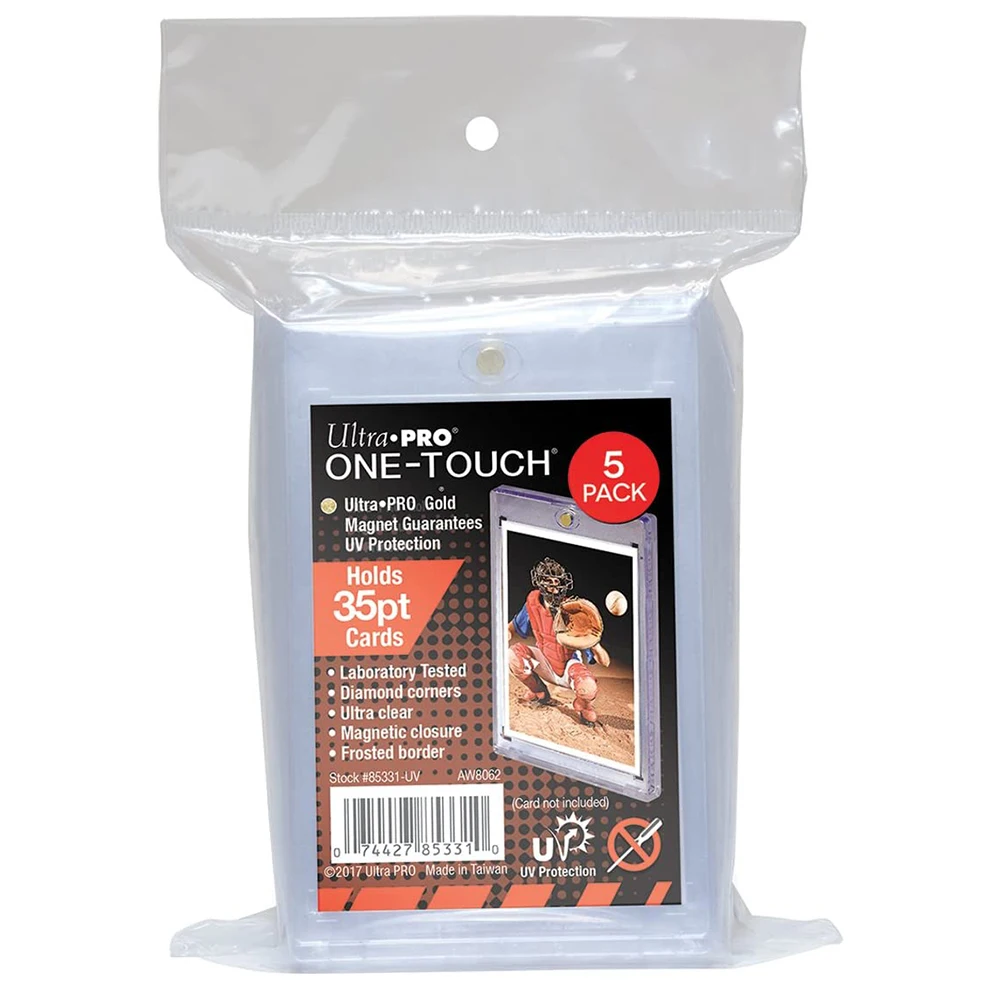 PVC Clear Ultra Pro 35-Point PT ONE-Touch Magnetic Trading Card Holder Pack  of 5 Fit Standard Size 2.5" X 3.5" Sports Game Cards - AliExpress 18
