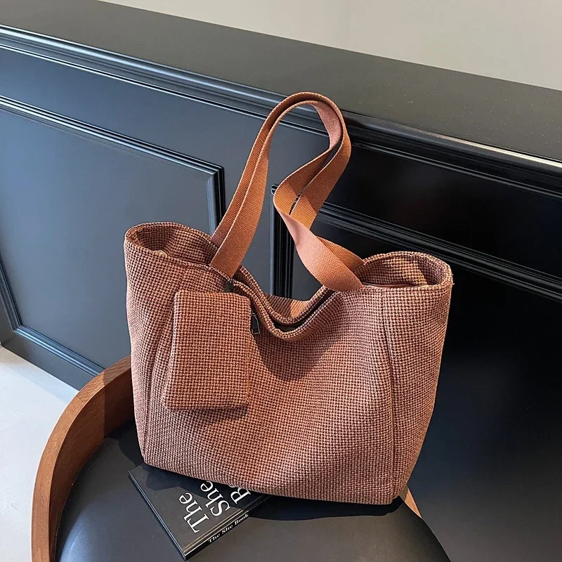 

Модная женская сумка, классическая парусиновая женская сумка, новинка 2025 года, универсальная женская сумка через плечо для поездок на работу, большая сумка