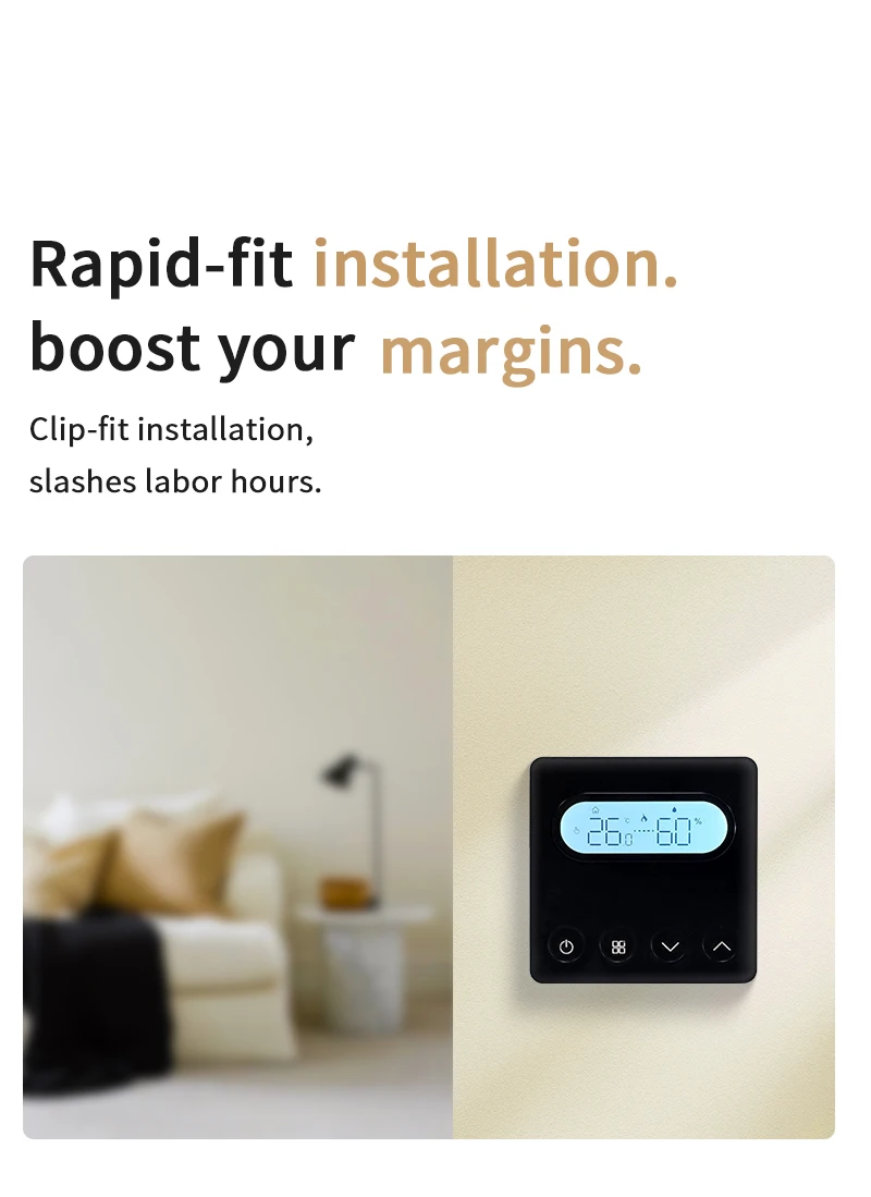 Becasmart BHT-209 Zigbee Programmable Thermostat 220V Smart Life APP Floor Heating Systems with Tuya Wifi Energy Savings Parts