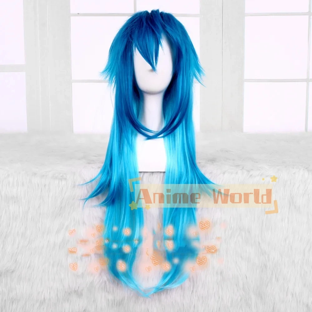 Japan Game Dramatical Murder Cosplay Seragaki Aoba Wig DMMD Seragaki Aoba Role Play Blue Gradient Hair Wig Costumes Accessories