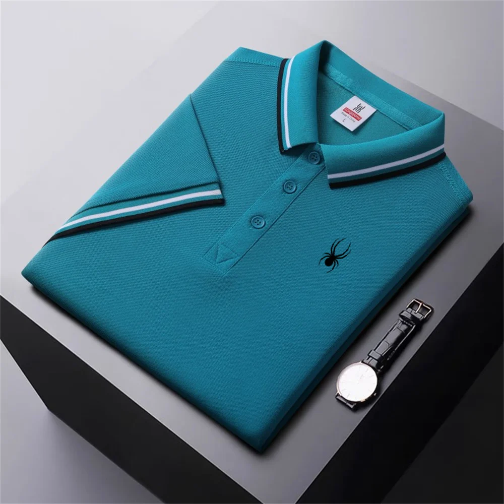 POLO traspirante ad asciugatura rapida estiva da uomo di alta qualità sport all\'aria aperta top da uomo business casual fashion streetwear da uomo