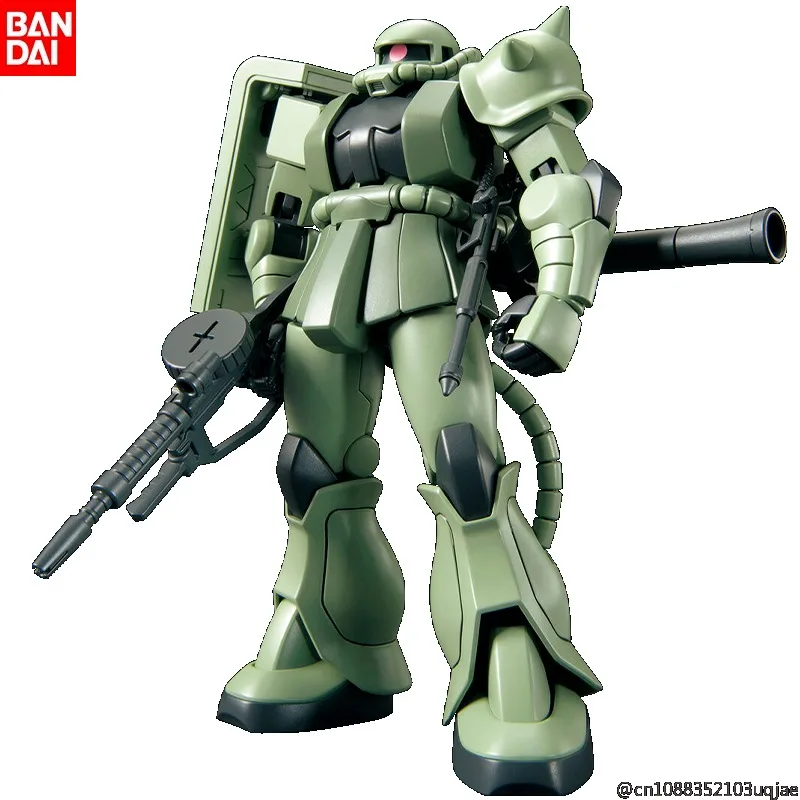 BANDAI Gundam Model HGUC 1/144 MS-06 Zaku II Assembled Mass-produced Model Green ZAKU Toy Suit Toys Action Figures Collect Gifts