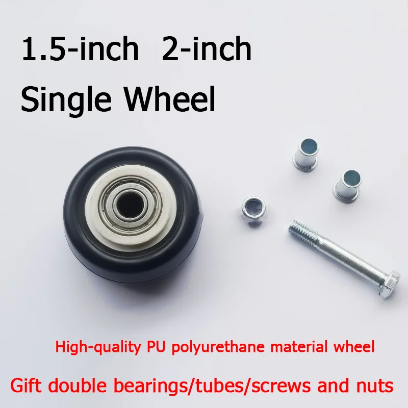 1-4PCS  1.5/2/2.5/3-inch Gold Diamond Single Wheel PU Bearing Swivel Castor Small Wheel Swivel Wheel Accessories