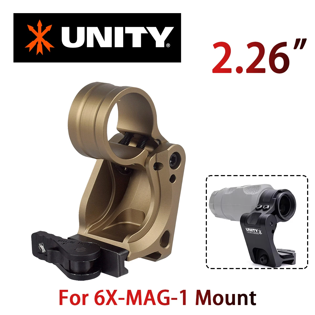 2.26'' 2.91'' Tactical UNITY Riser Mount FAST FTC Magnifier Mount Fit 20mm Picatinny Rail Optical Height Mount For G33 G43 G45 image 3