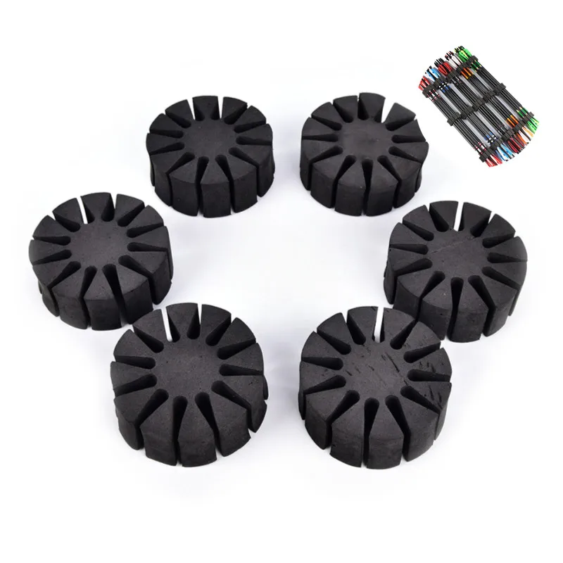 6Pcs New Archery Foam Round Rack Arrow Holder-12 Arrows Separator Quiver Effective Protection For Arrows And Fletching