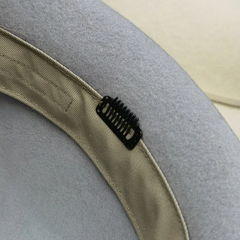 100% wełniane czapki dla kobiet francuski styl Beret kapelusz ciepła zimowa czapka typu Beanie damski impreza wyścig sukienka kapelusz do kościoła fascynator Vintage kapelusz — zdjęcie 7