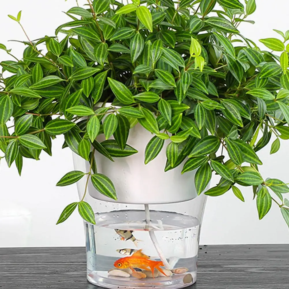 2026 Lazy Flowerpot Self Watering Planter with Water-absorbing Cotton Rope Breathable Drainage Flower Pot for Indoor Plants
