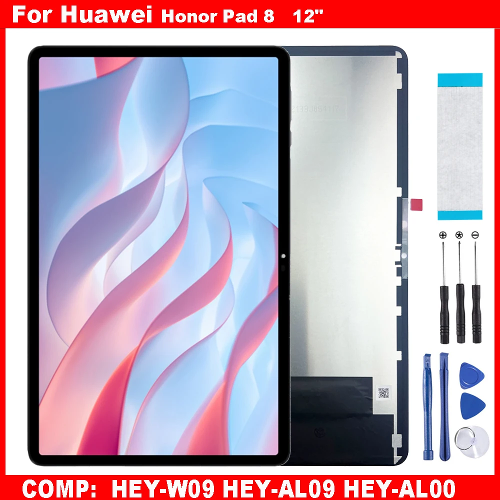 

AAA For Huawei Honor Pad 8 HEY-W09 HEY-AL09 HEY-AL00 12" LCD Display Touch Screen Digitizer Glass Assembly Repair Parts