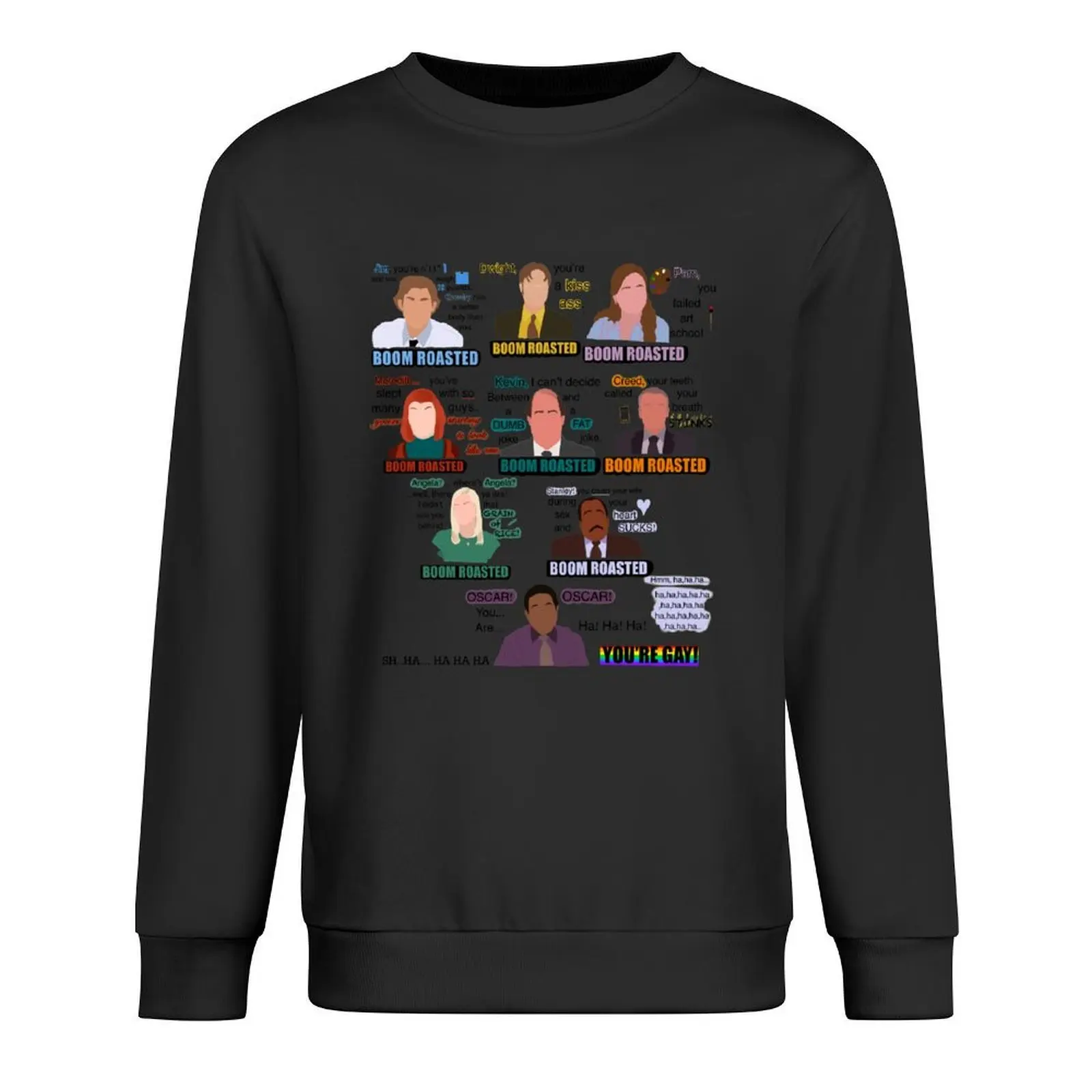 

The Office Boom Roasted Scene Pullover graphic t shirts men anime clothing korean clothes winter clothes anime sweatshirt