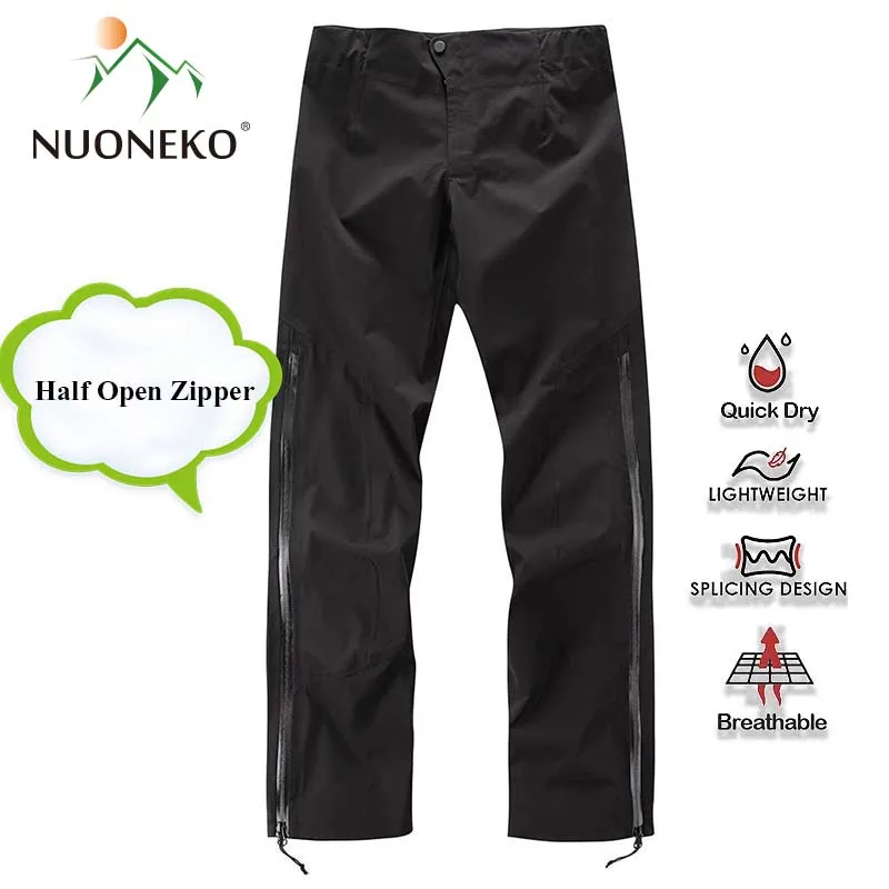 

Summer Side Open Zipper Pants Mens Waterproof Quick Dry Breathable Loose Outdoor Climbing Trekking Camping Hiking Baggy Pants