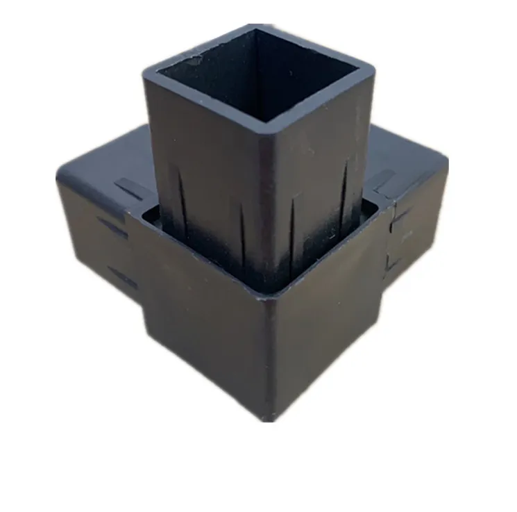 4/8PCS 40X40 Square Tube Three-way Connector Plastic  Tube Stainless Steel Alloy Square Cargo Connection Guardrail Accessories