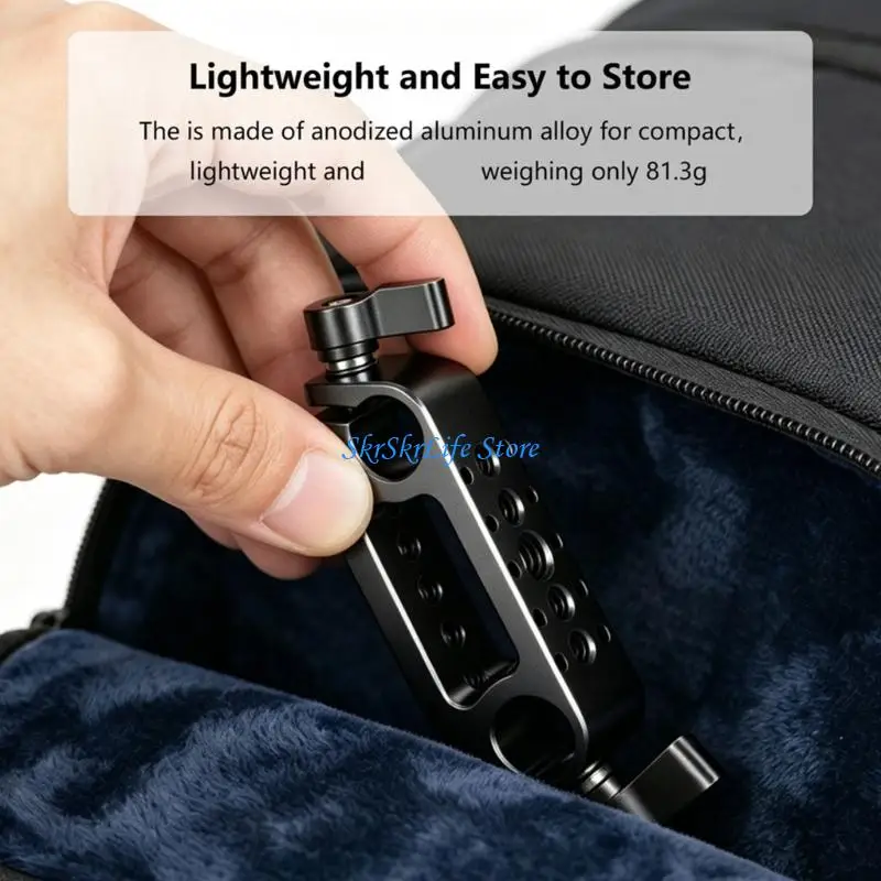 E65E Aluminum 15mm Rod Clamp Adapter 1/4inch 3/8inch Thread For DSLR Camera Cage Shoulder Mount Home Renovation Project
