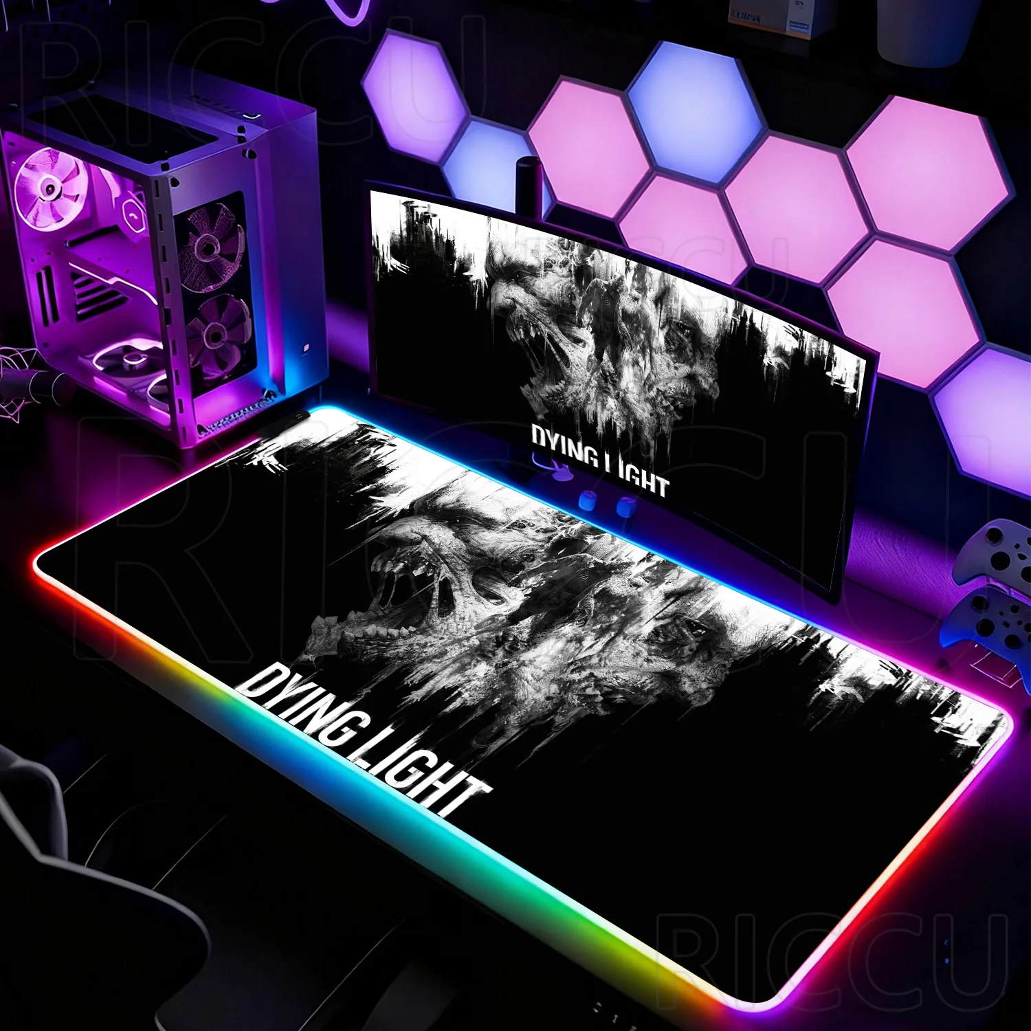 RGB Dying Light peripheral Mouse pad 900x400MM Desk Mat With gaming PC accessories Mouse pads Gaming XXL Keyboard expand LED Mat