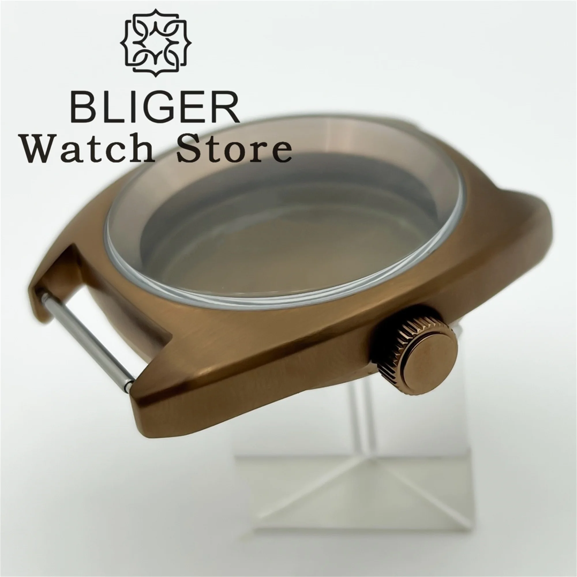 36mm/39mm Bronze Double Domed AR/Clean Sapphire Glass Big Crown/Small Crown Watch Cases Fit NH34 TO NH39 ETA2824 PT5000 Movement