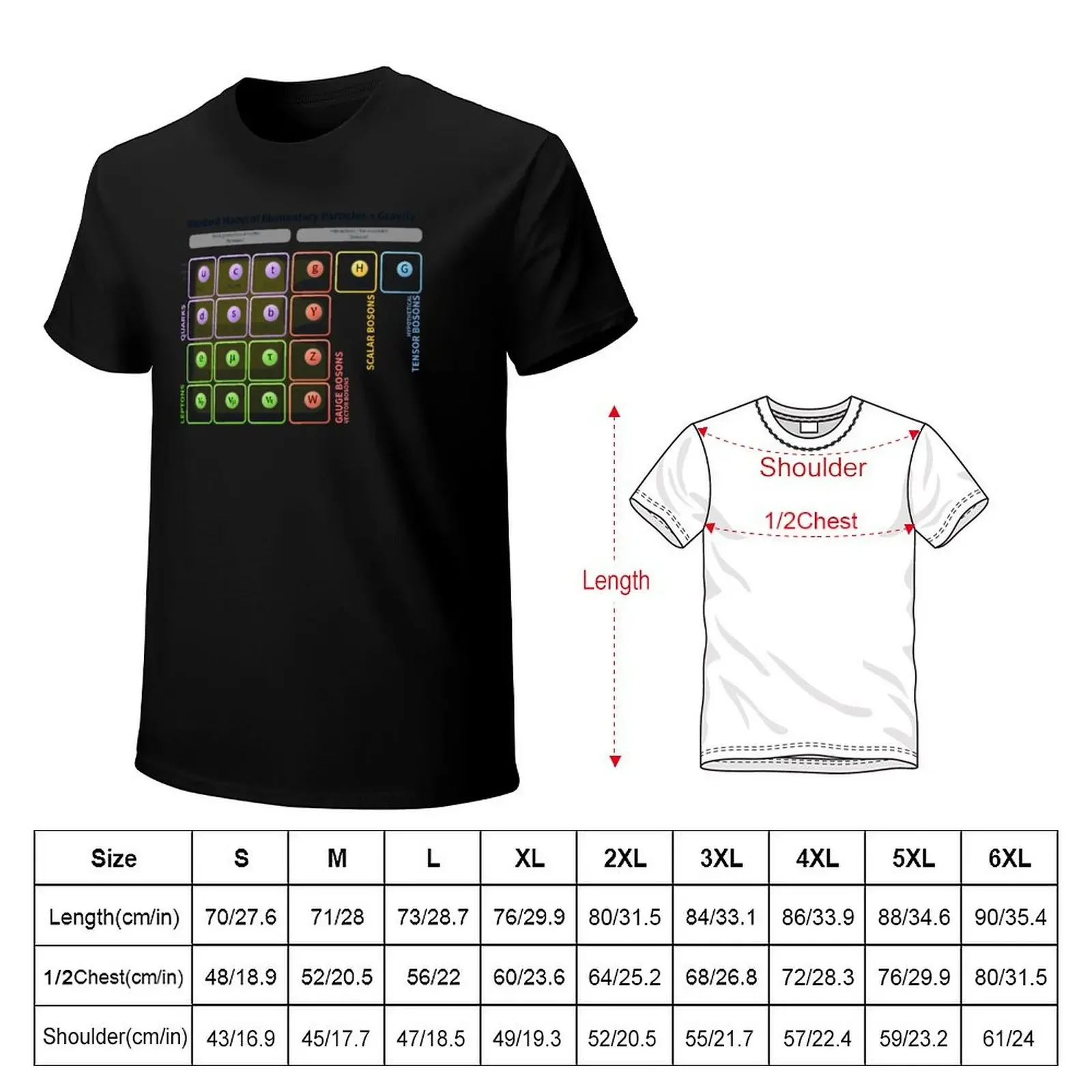 The Standard Model of Particle Physics T-Shirt basketball graphic tees hippie clothes heavy weight t shirts for men