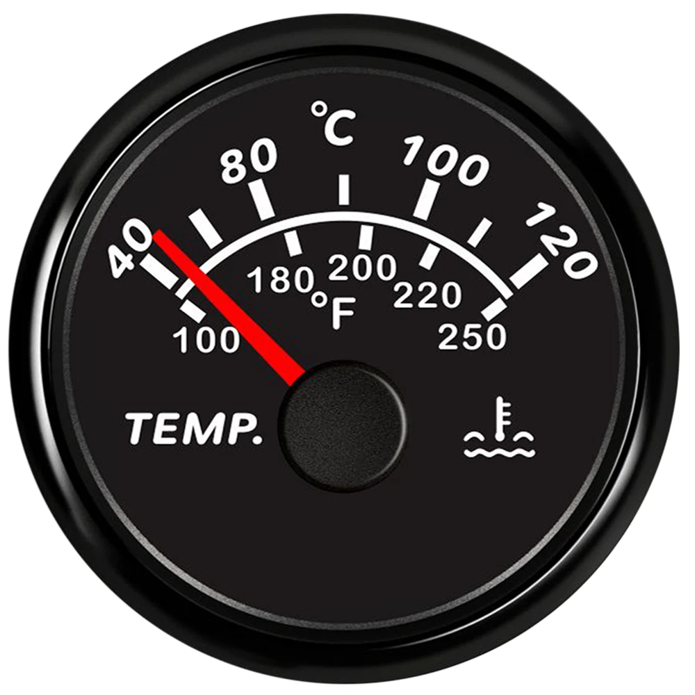 HD Car Temperature Meter 52mm Water Temp Gauge 40-120 Celsius 100-250 Fahrenheit Boat Car Water Temperature Clock Thermometer