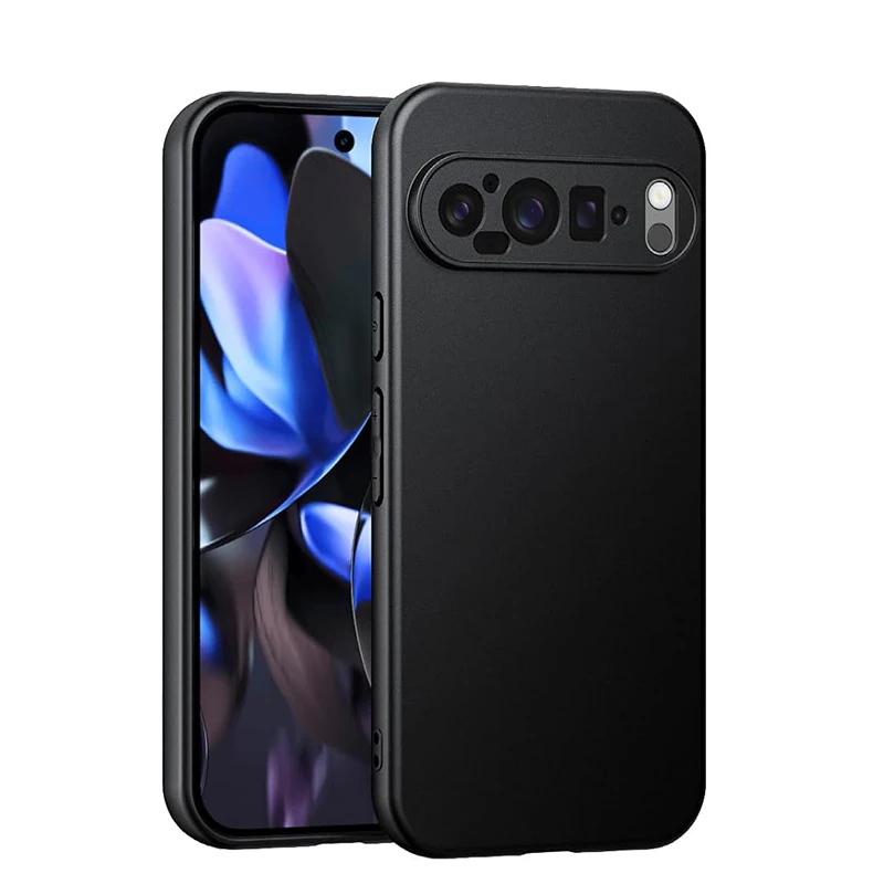 Luxury Matte Silicone Soft Case For Google Pixel 9 XL 8 8A 7 6 6A Pro Ultra Thin Solid Black Frosted Rubber Shell TPU Back Cover