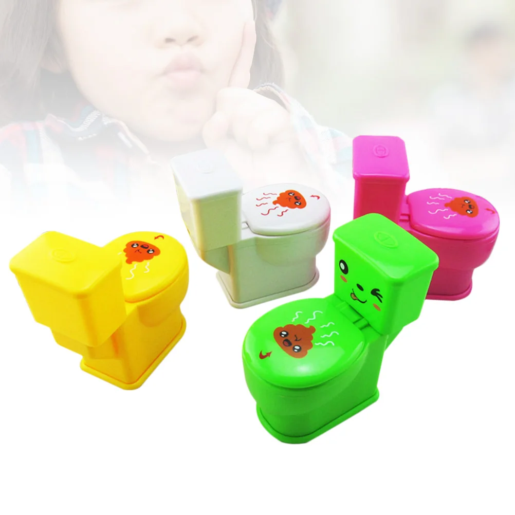 4 Pcs Mini Toys for Kids Spray Water Toilet Funny Prank Tiny Child Tricky Toilets
